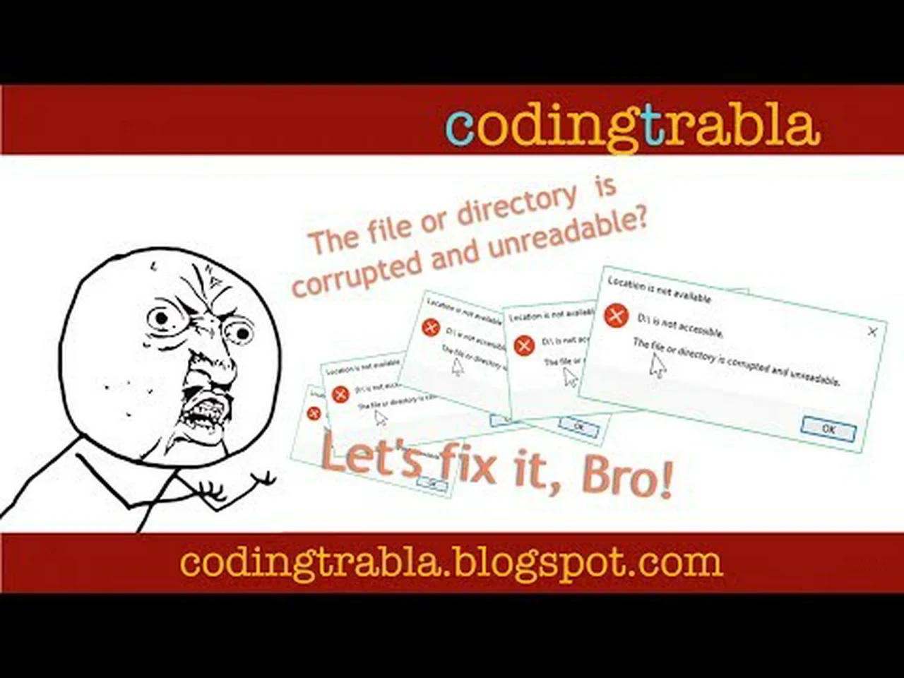 The file or directory is corrupted or unreadable How to fix on Windows ...