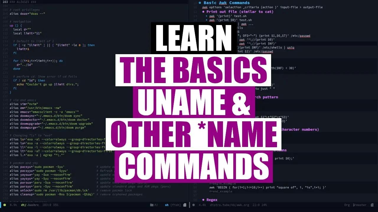 Essential Linux Commands - uname, hostname, basename, dirname & logname