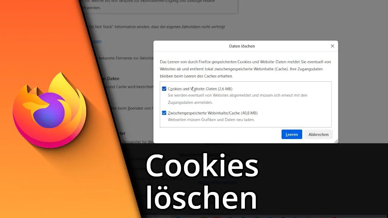 Firefox Cookies löschen | Cookies löschen Firefox Tutorial