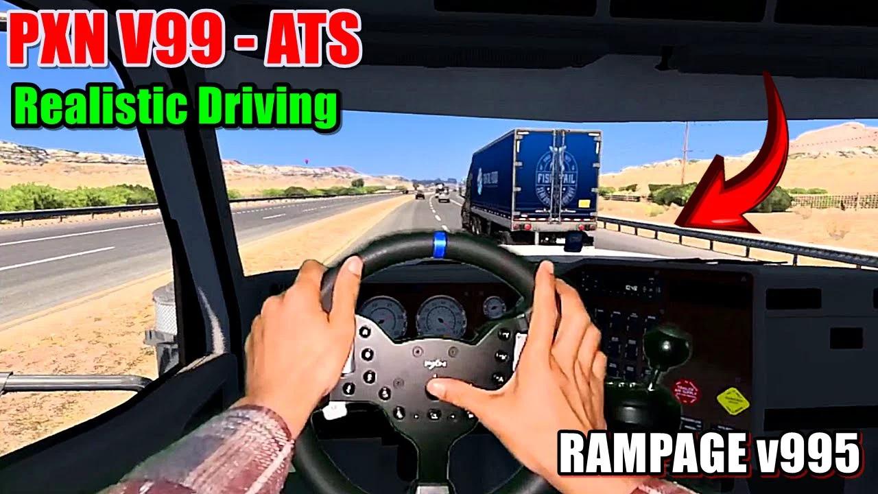 PXN V99 Realistic Driving ATS, Steering Wheel American Truck Simulator