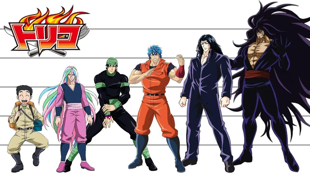 Toriko Characters Height Comparison