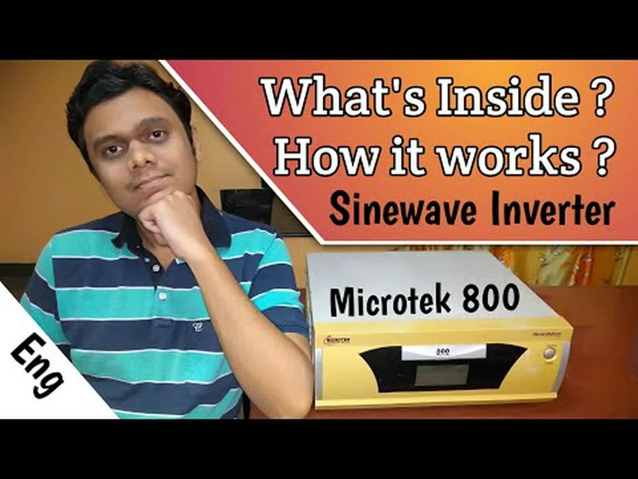 [Eng] How Sinewave Inverter Works? | What is Inside Microtek 800VA UPS