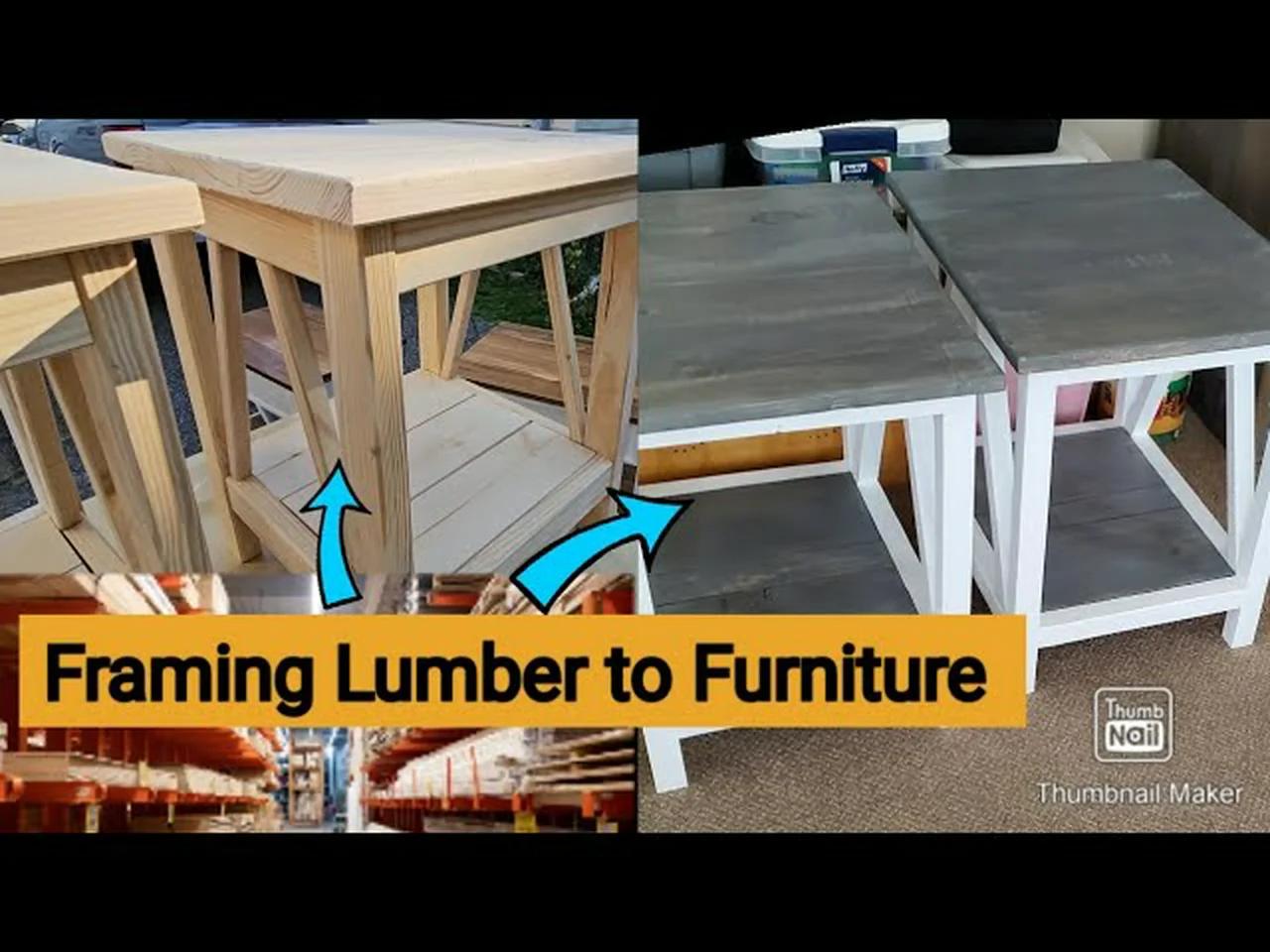 DIY Framing Lumber to Furniture  (Farmhouse furniture) #diy #woodworking
