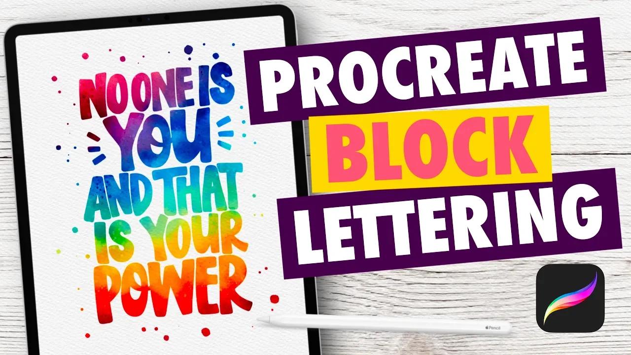 Block Lettering in Procreate made easy! A step by step tutorial