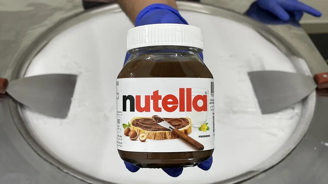 Nutella Ice Cream Rolls ASMR
