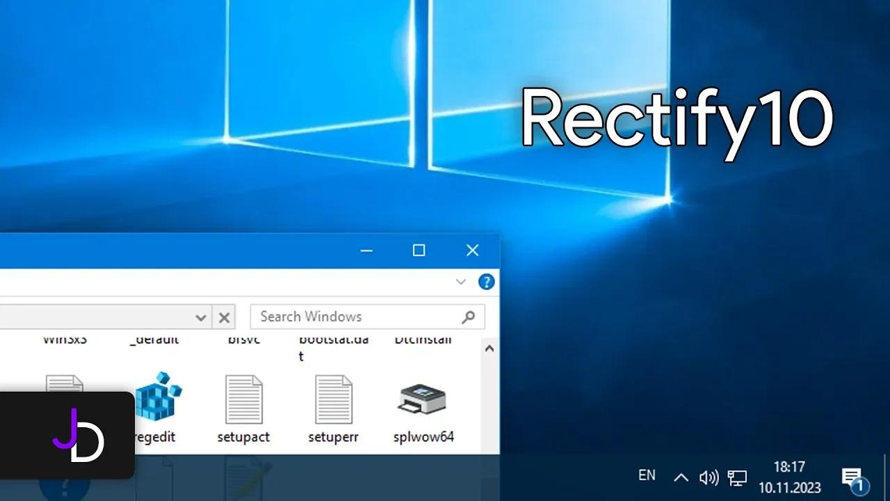 Rectify10 или же переделка Windows 10 (Почти)