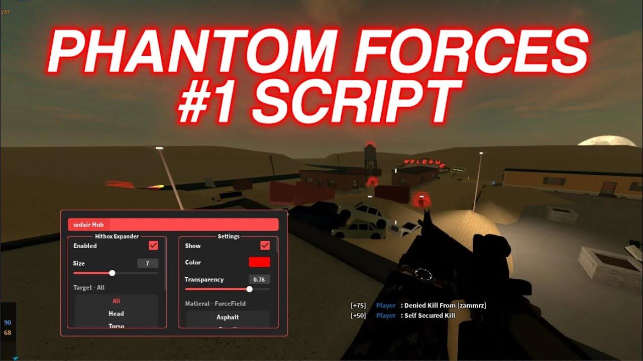 Phantom forces script hack pastebin 2023 hitbox expander gui