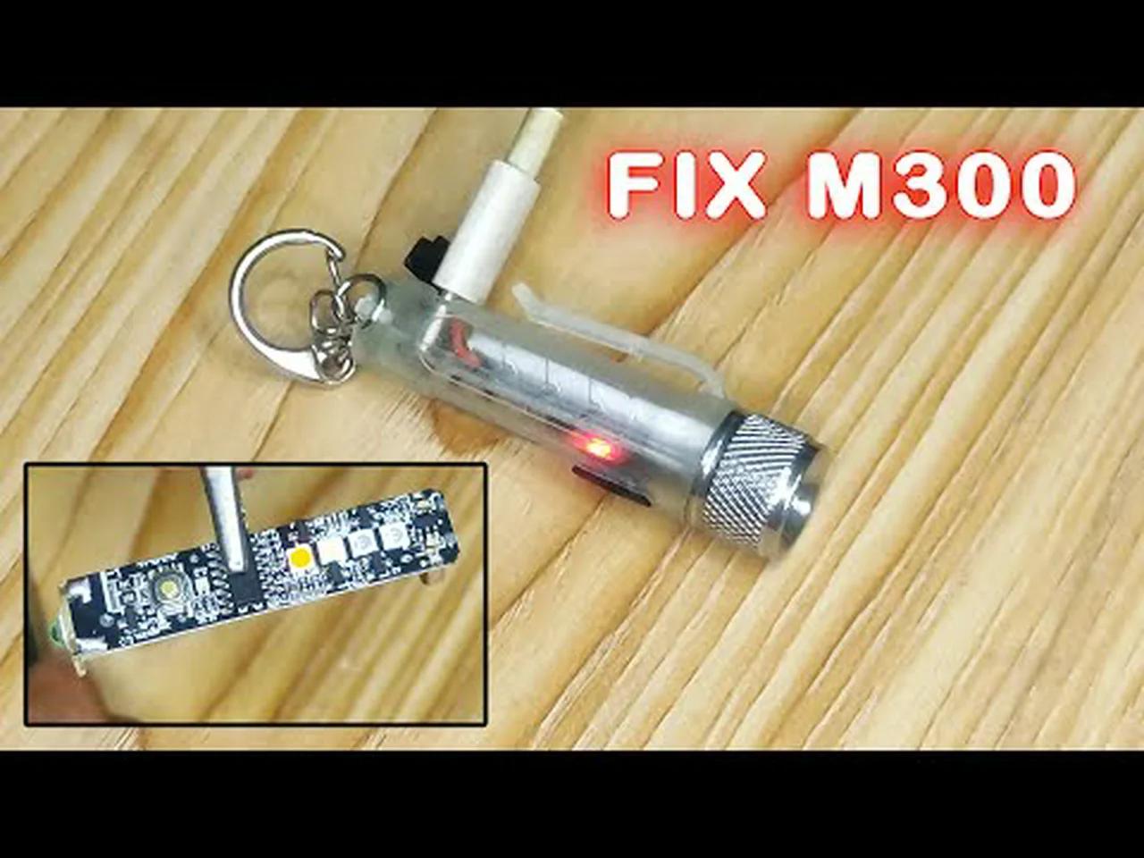 FIX charging problem M300 Keychain Flashlight