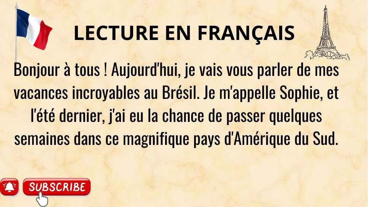 Aprendendo Francês com texto e áudio | Francês para iniciantes