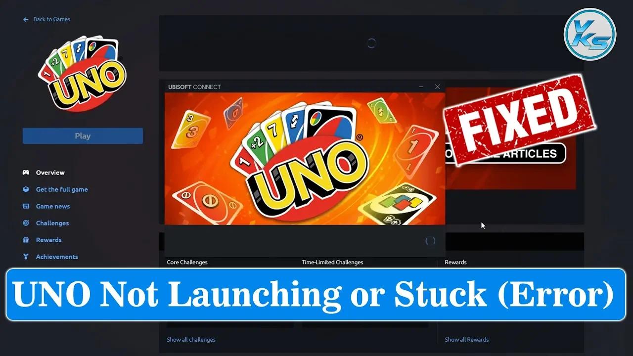How To Fix UNO Launching The Game Failed, Black Screen, Not Starting ...