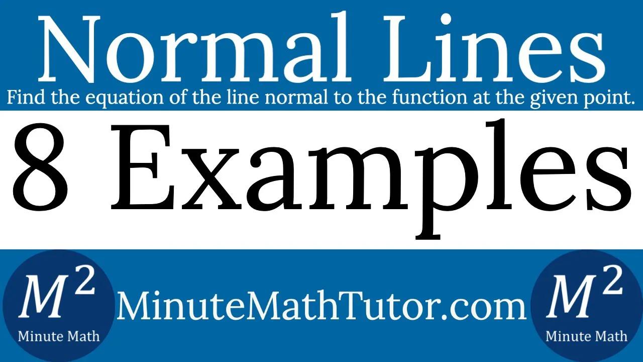 Normal Lines | 8 Examples