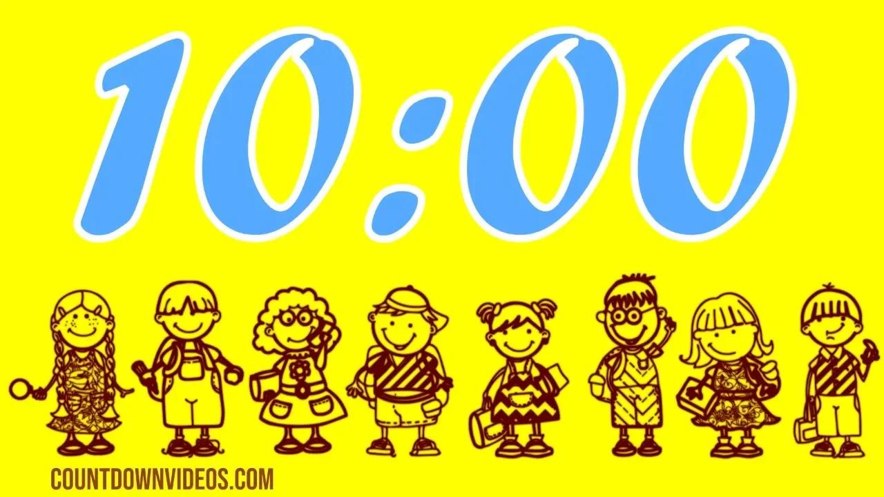 10 Minute Classroom Countdown Timer♫ ♬Happy Music for Kids