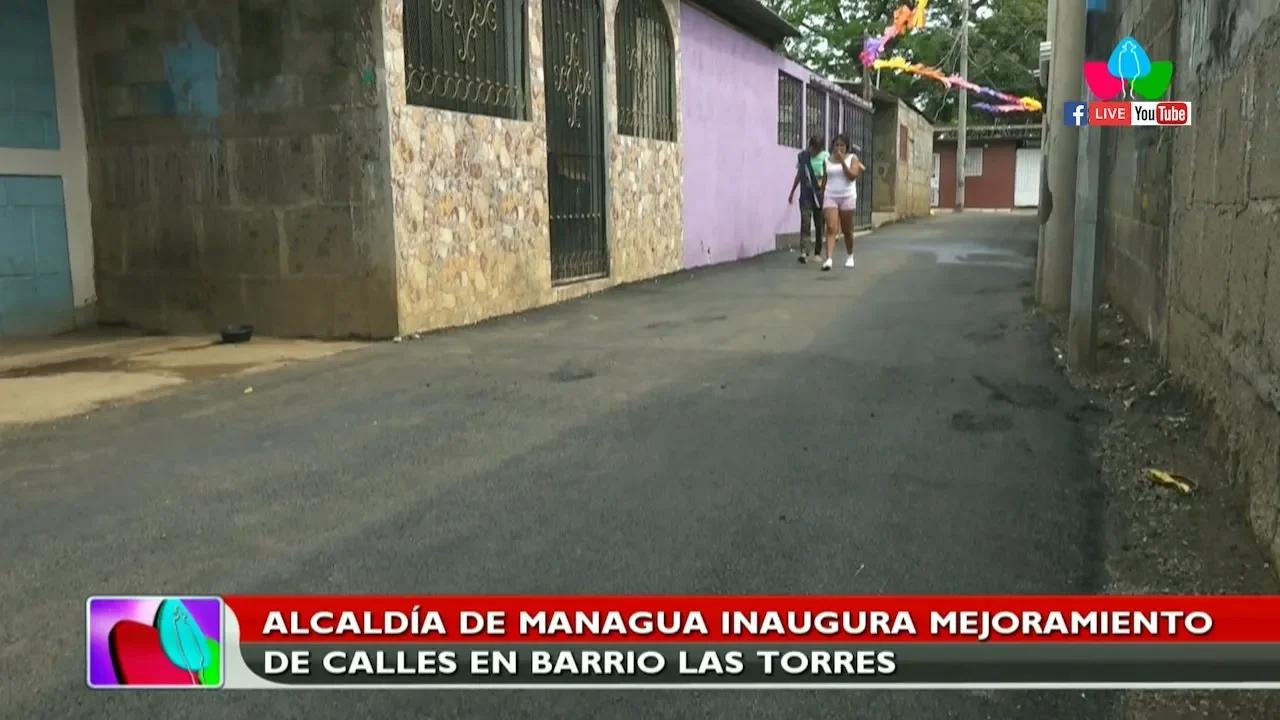 Alcaldía de Managua inaugura mejoramiento de calles en Barrio Las Torres