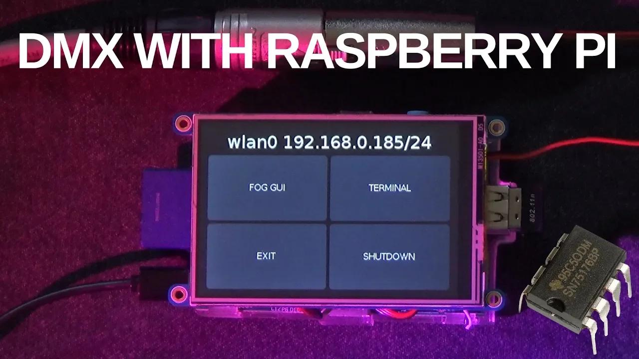 DMX with a Raspberry Pi, SPI Touchscreen, OLA, and some PyQt Python code
