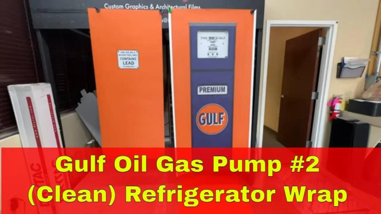 Gulf Oil Gas Pump #2 (Clean) Refrigerator Wrap