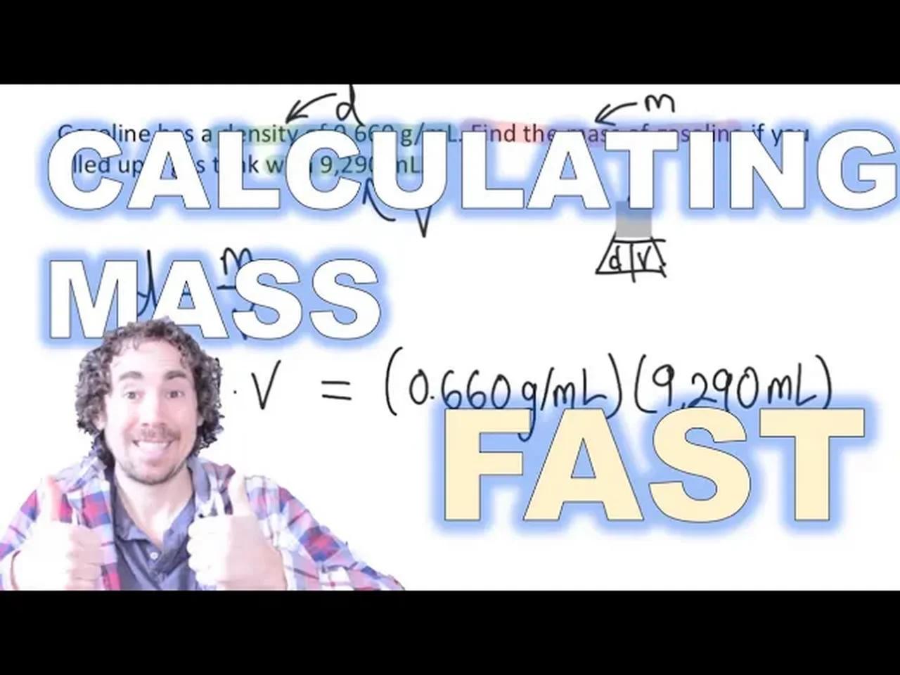 Solving for mass when given density and volume | Chemistry Homework in ...