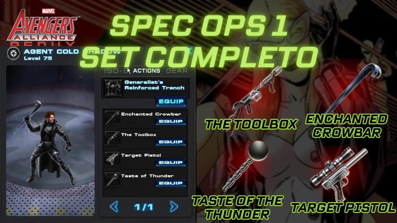 SET COMPLETO da SPEC OPs 1: EM AÇÃO! | Marvel Avengers Alliance Redux ...