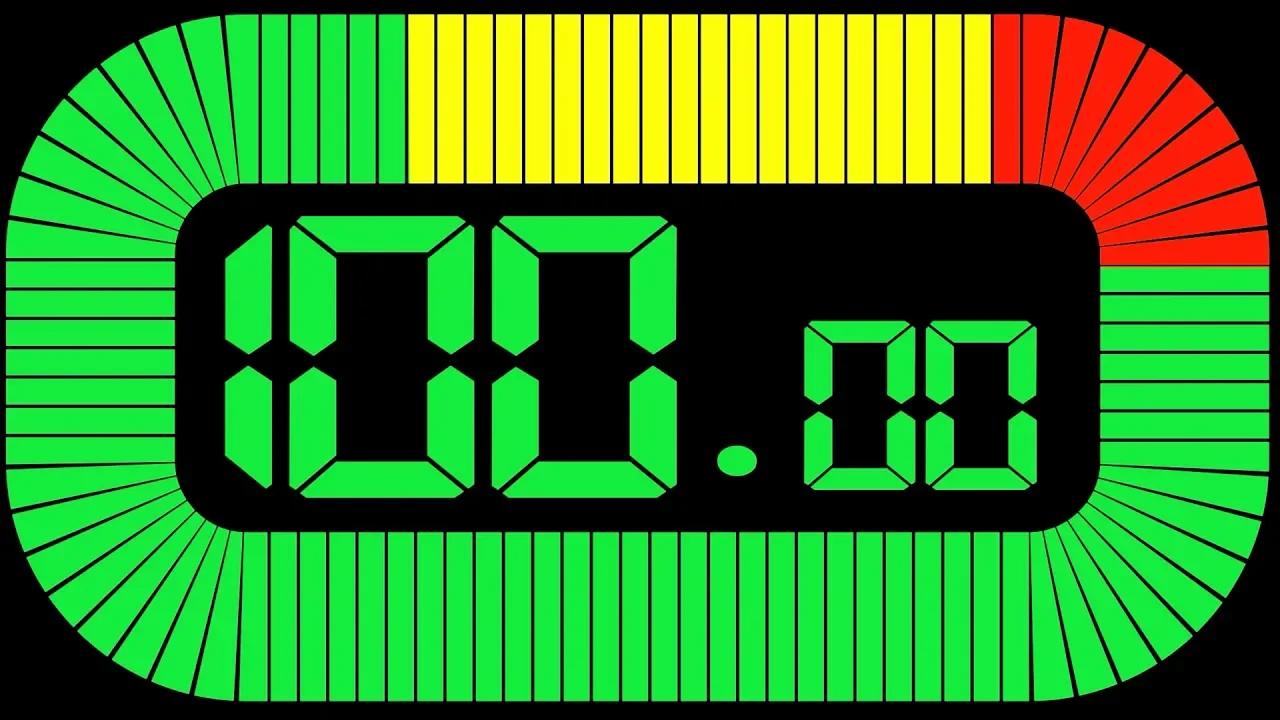 100 Second Timer Countdown With No Copyright Music 100 Fps 4k