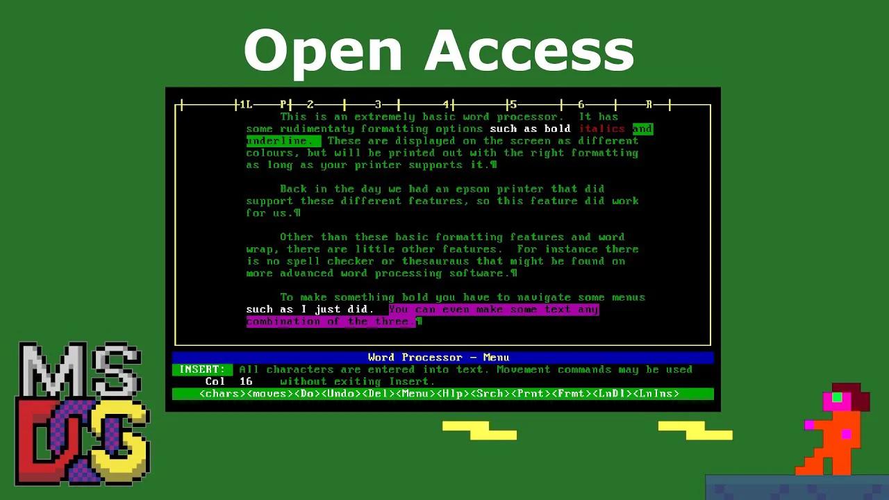 MS-DOS: Open Access