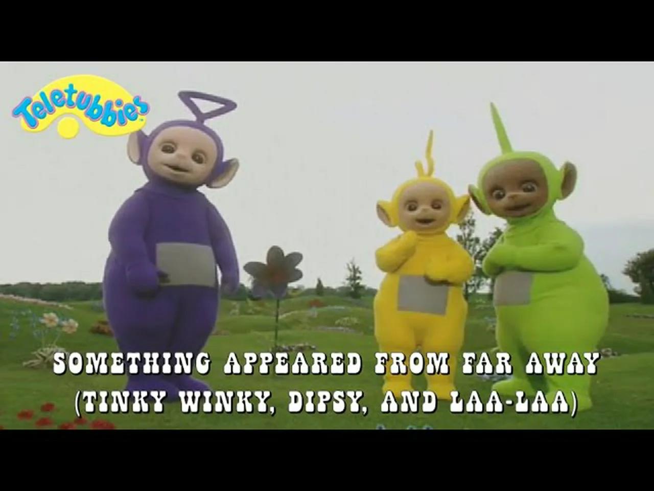 Teletubbies Something Appeared From Far Away Tinky Winky Dipsy And 