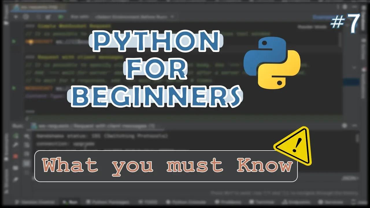Python For Beginners | Part 7 What you must know to continue