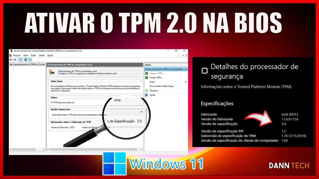 Como ATIVAR o TPM 2.0 na BIOS para rodar o WINDOWS 11