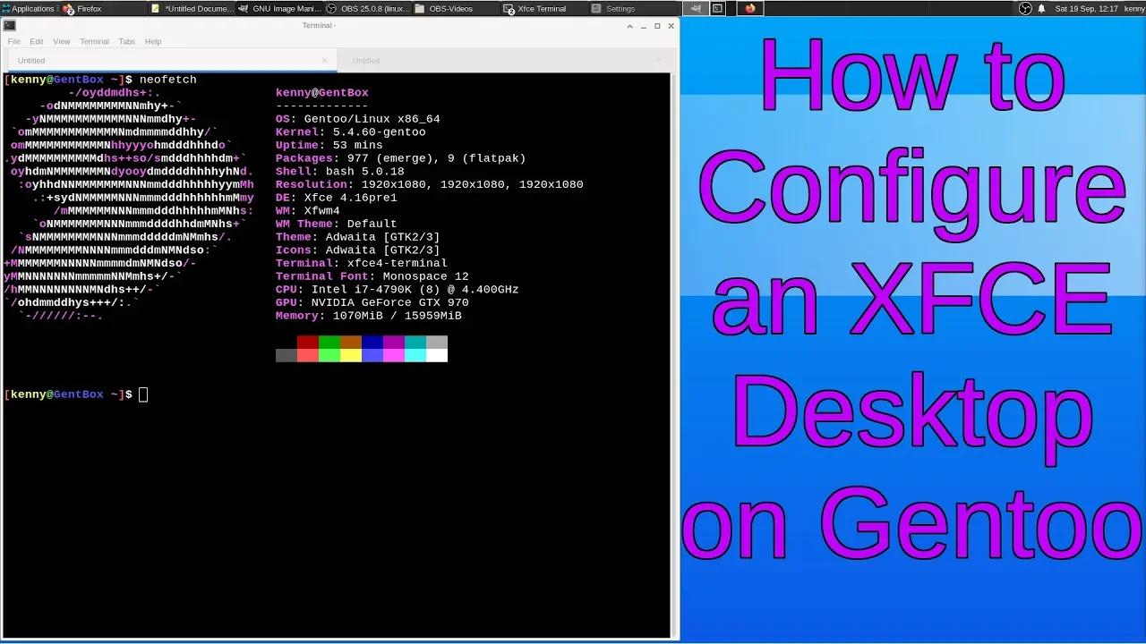 How to Setup an XFCE Desktop On Gentoo
