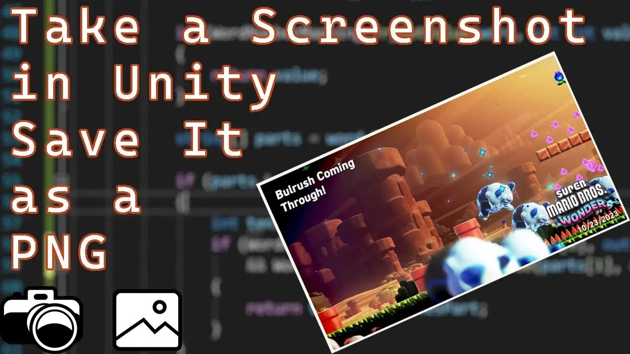 How to Save a Unity Screenshot as a PNG