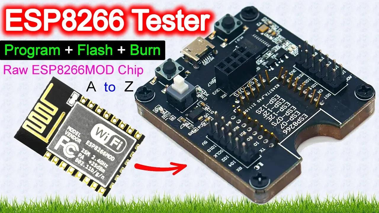 ESP8266 Programmer and Test Development Burner Board || How to Program ...