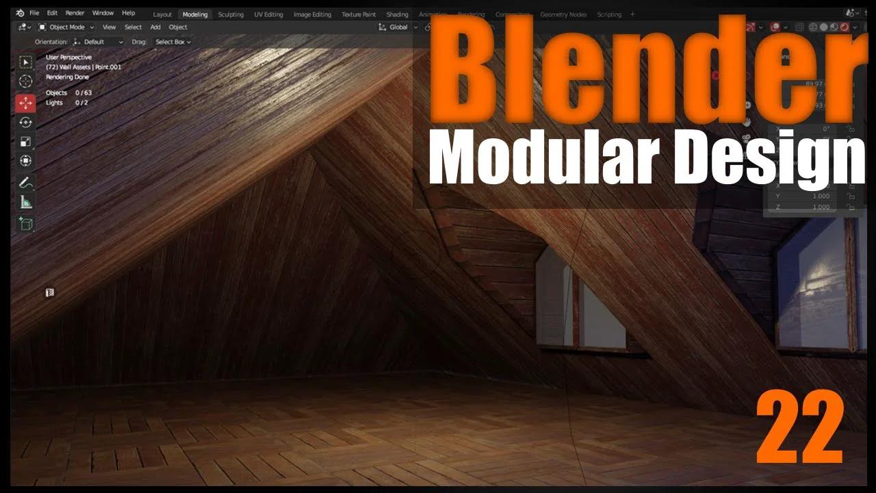 Blender Modular Design - 22 Cutting Floor Tiles