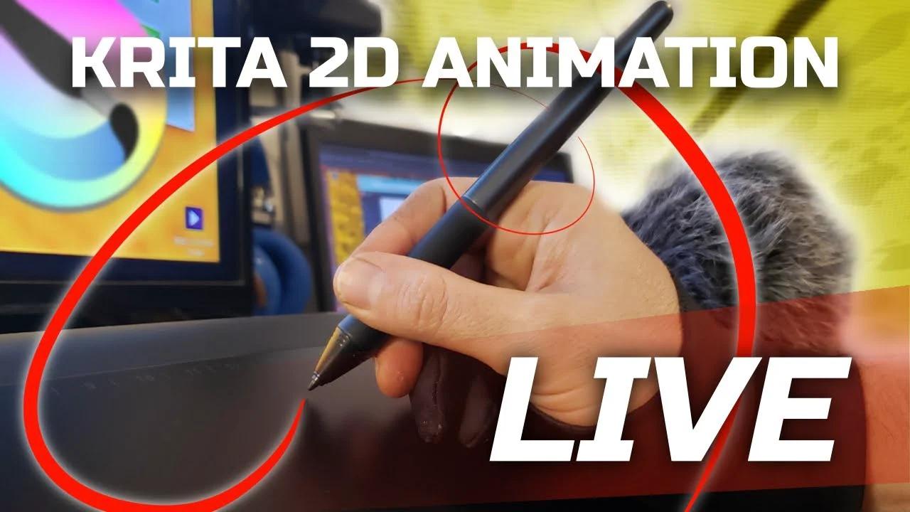 LIVE with Krita 2D Animation - Tribble Going Exploring
