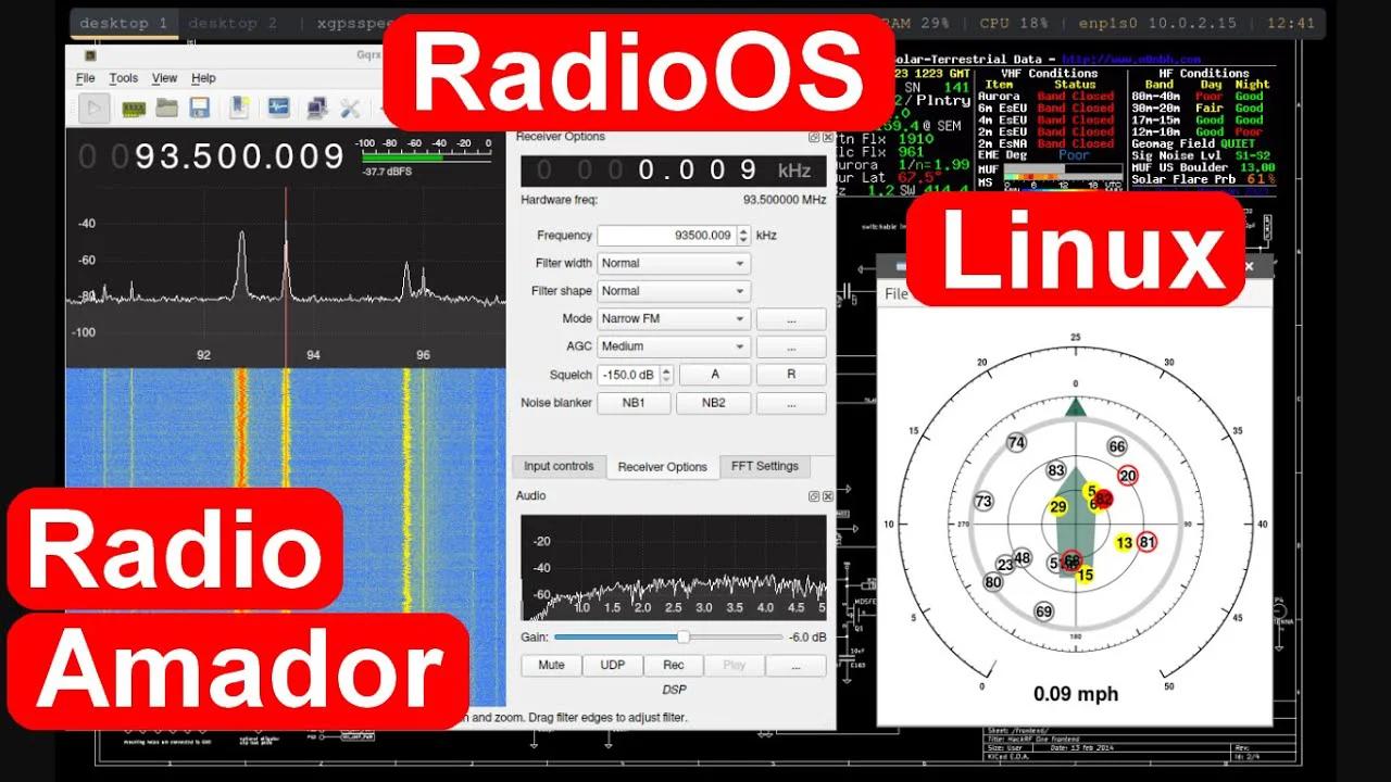 RadioOS é uma versão personalizada do Arch Linux centrada em Rádio Amador