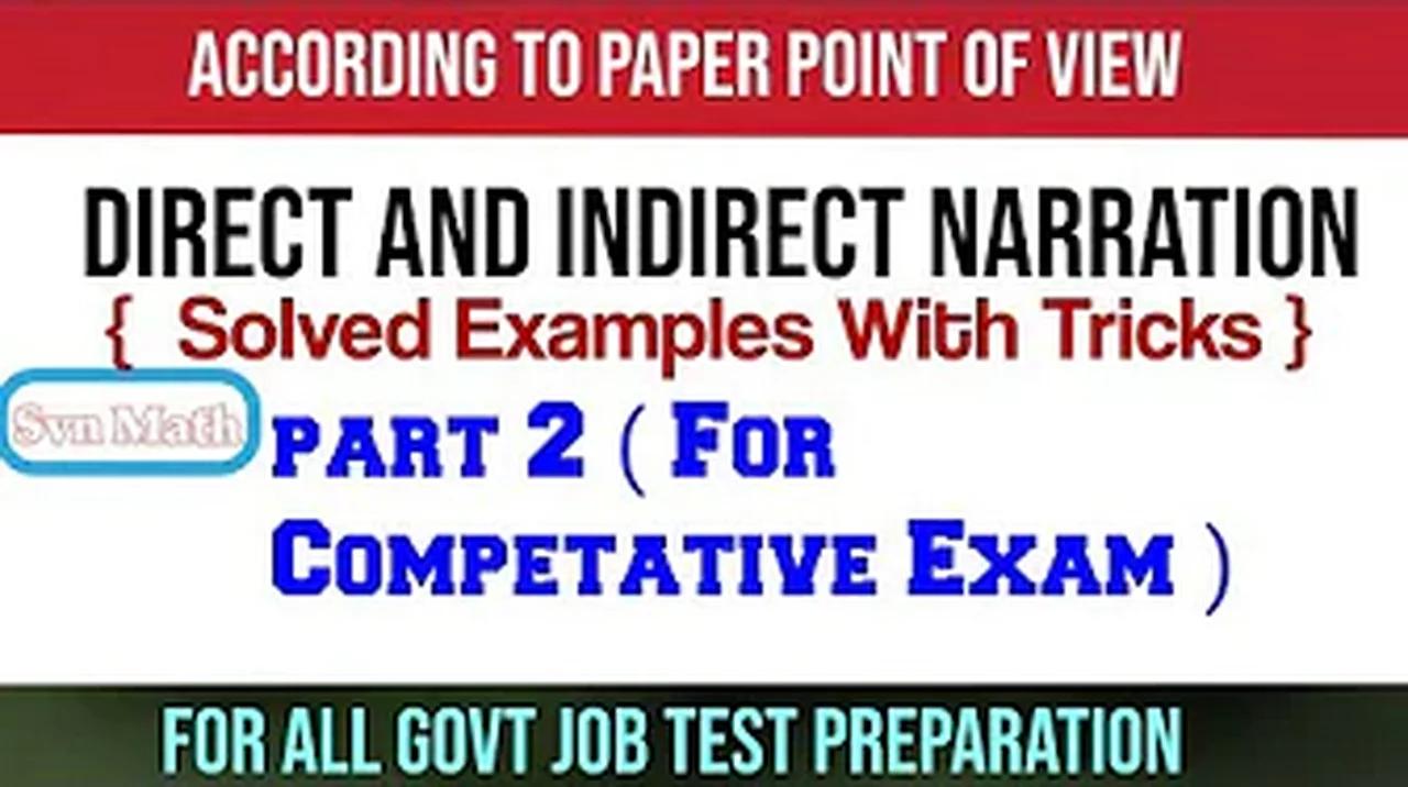 Direct and indirect narration ppsc/fpsc)nts
