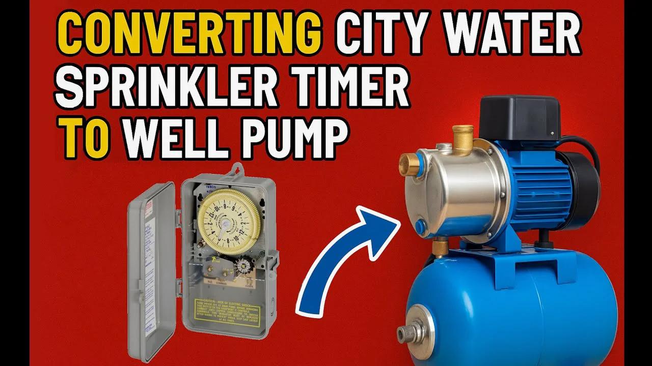 City Water Sprinkler Timer Conversion To 120V Well Pump - EASY