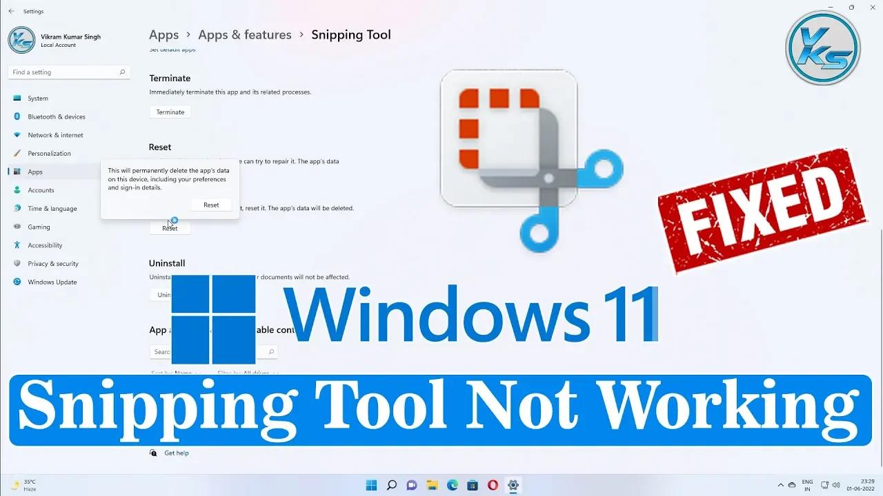 How To Fix Snipping Tool Not Working On Windows 11