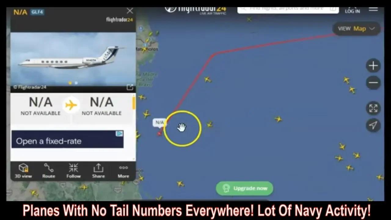 Planes With No Tail Numbers Everywhere! Lot Of Navy Activity!