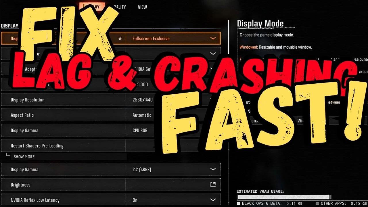 Black Ops 6 Lag Crash Fixes