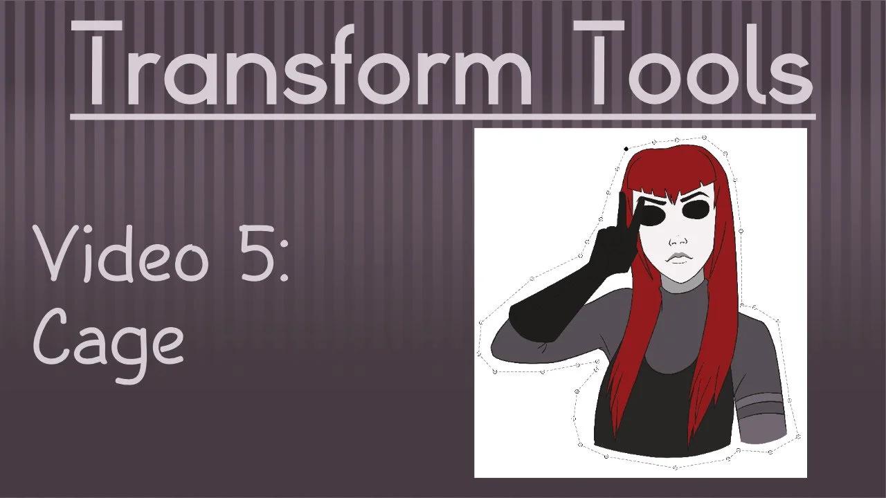 Krita Transform Tool Series Using Cage Transform!