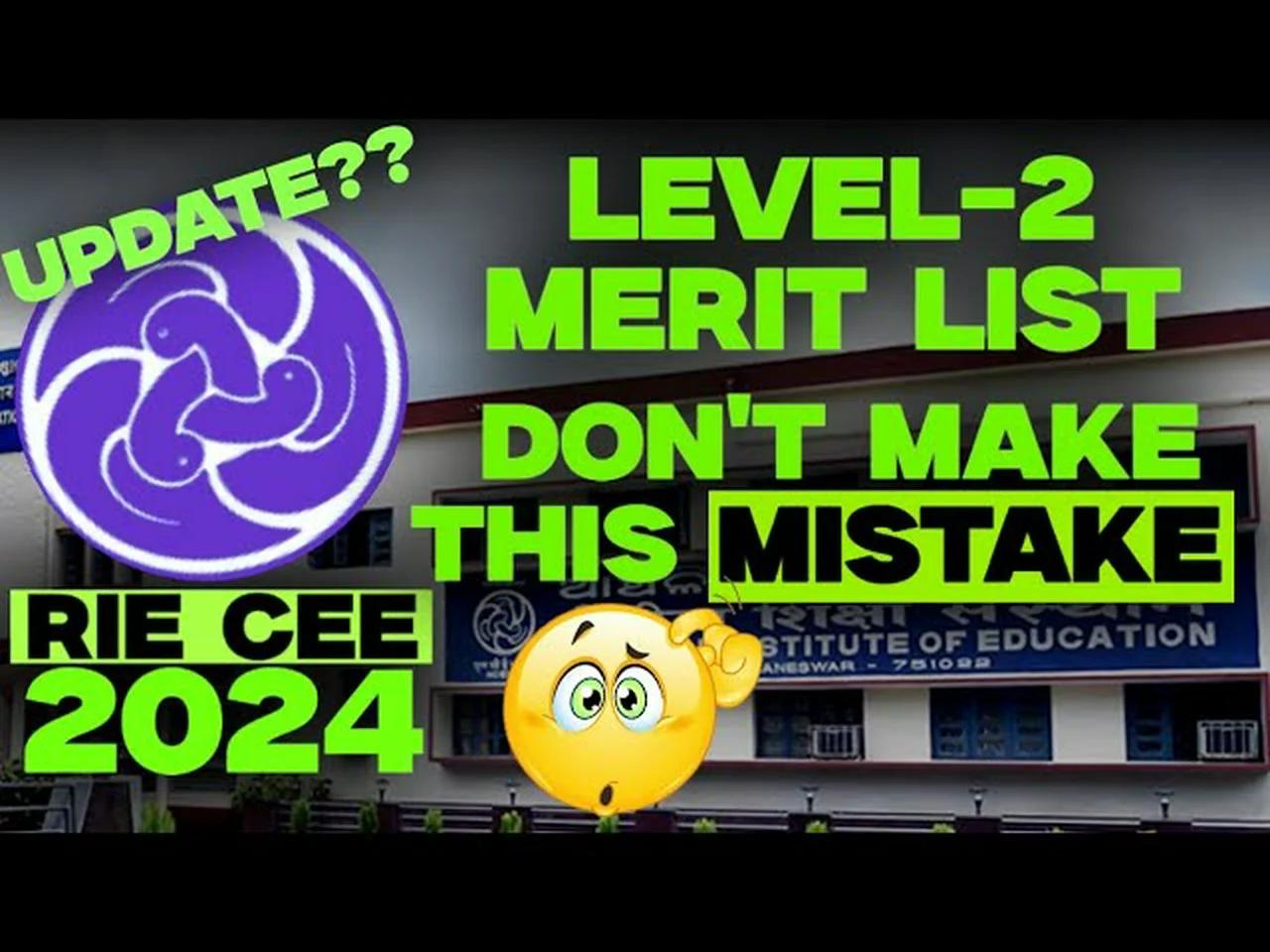RIE CEE Level 2 Merit list expected date and rie bhubaneswar ...