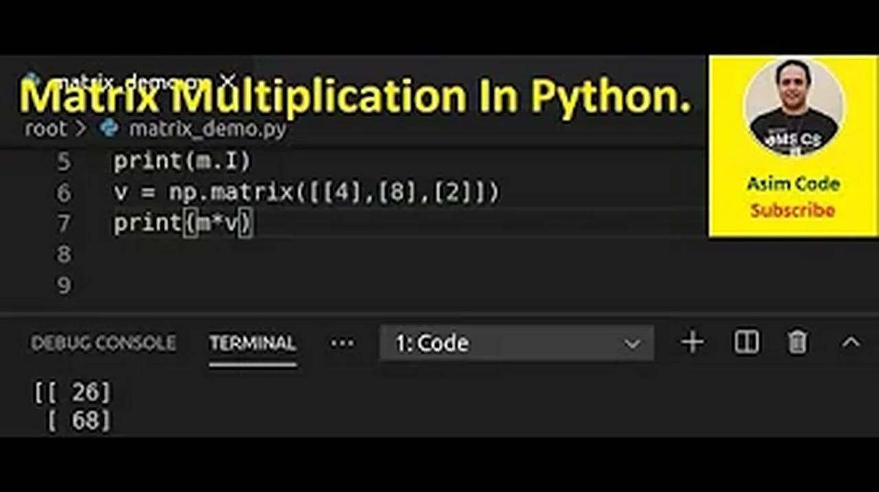 Matrix Multiplication In Python