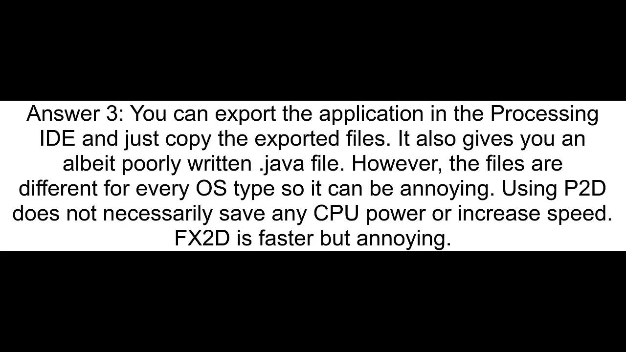 How to use P2D P3D FX2D with plain Java