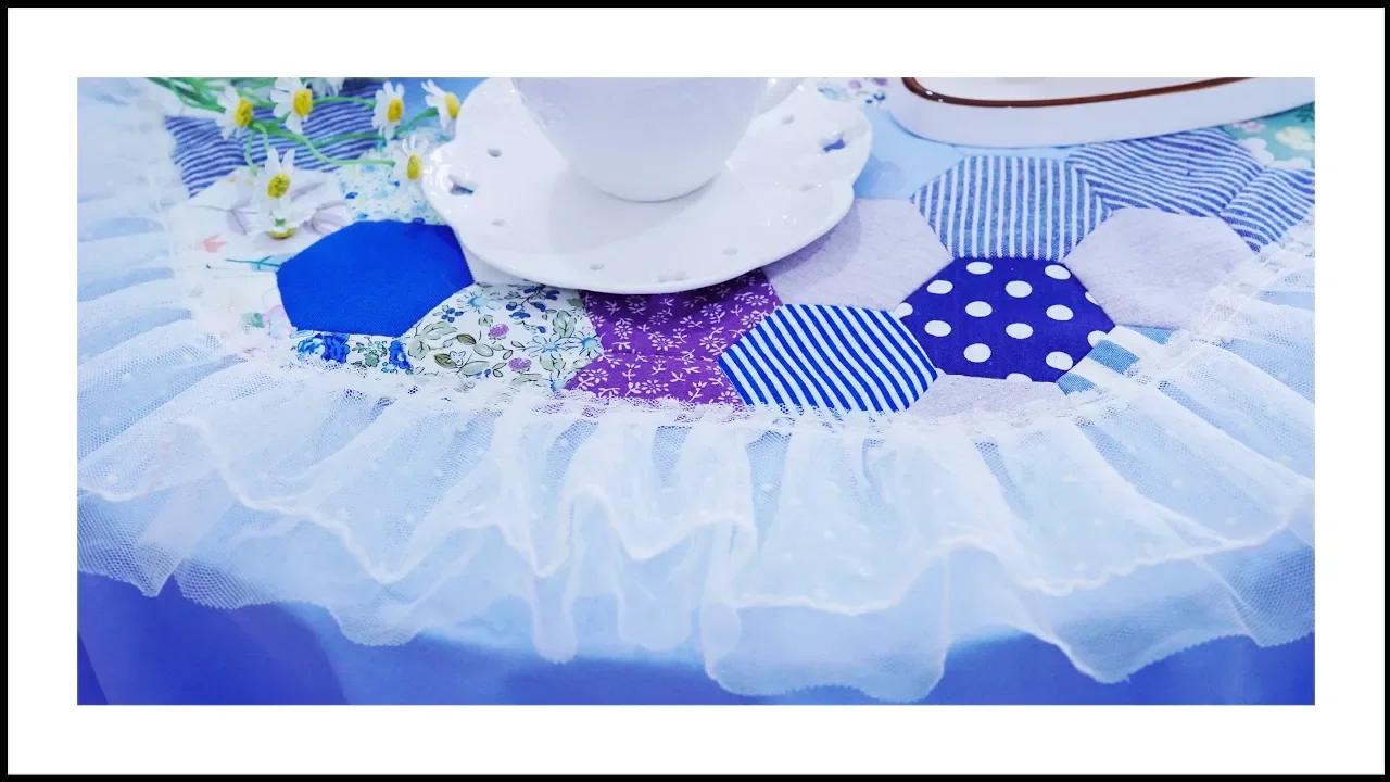💎Dreamy Hexagon Patchwork: Easy Tablecloth Sewing Tutorial