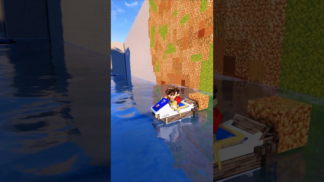 Minecraft: Working Jetski Build #minecraft #shorts