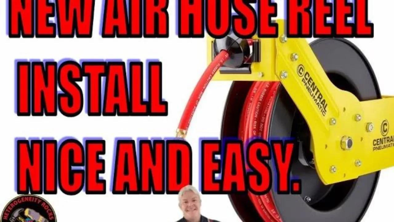 How to install an air hose reel | 3/8 inch air hose #airhose #harborfreight