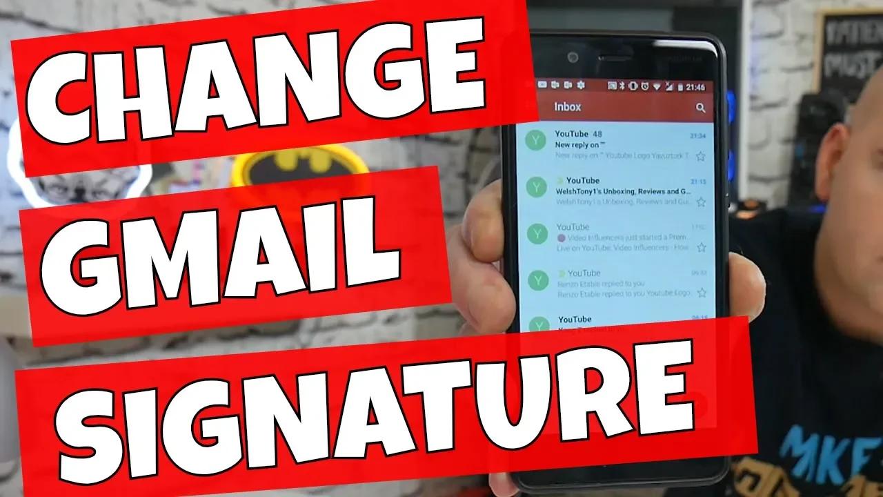 how to change default email signature gmail