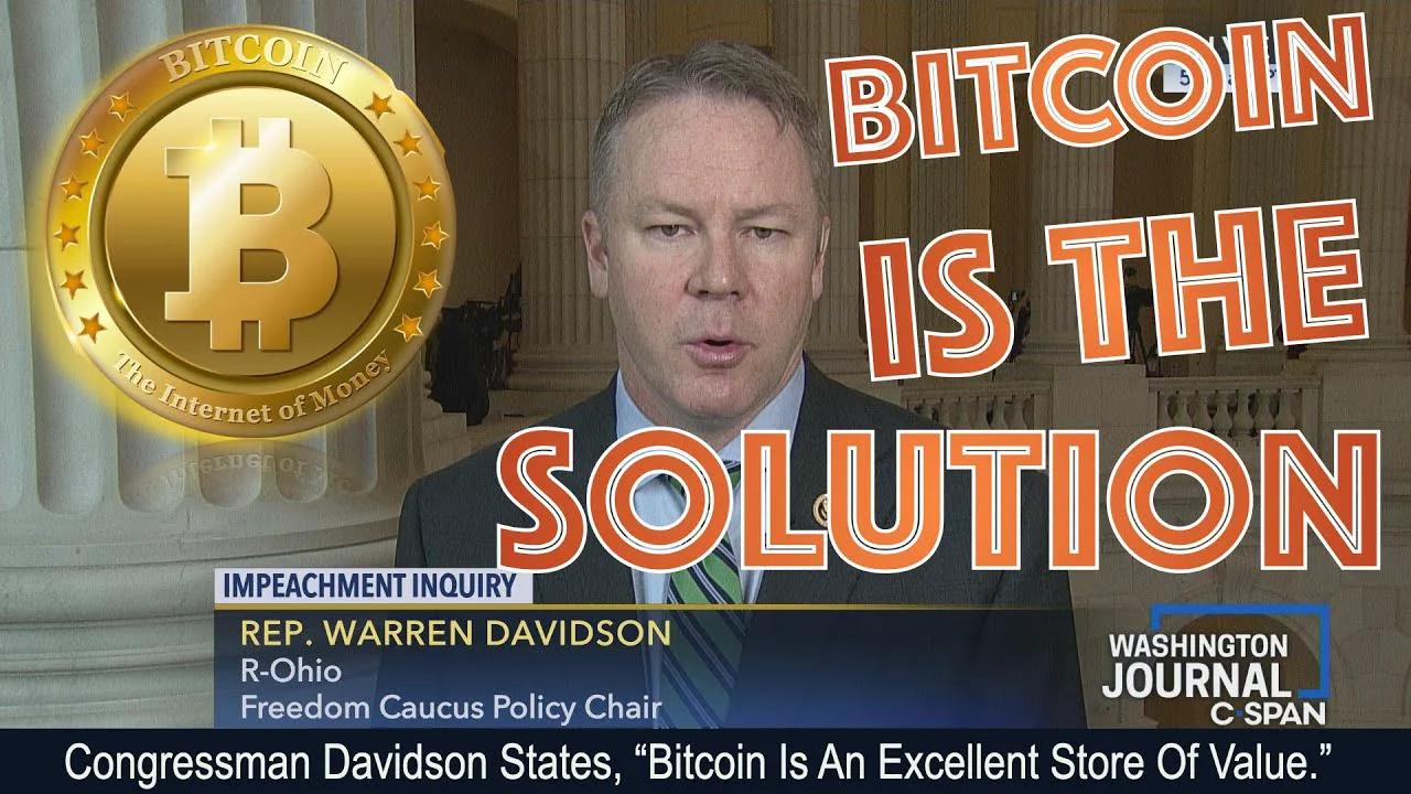 Congressmen Warren Davidson Reveals The Truth About Bitcoin This Altcoin To Go X And Xrp Jobs