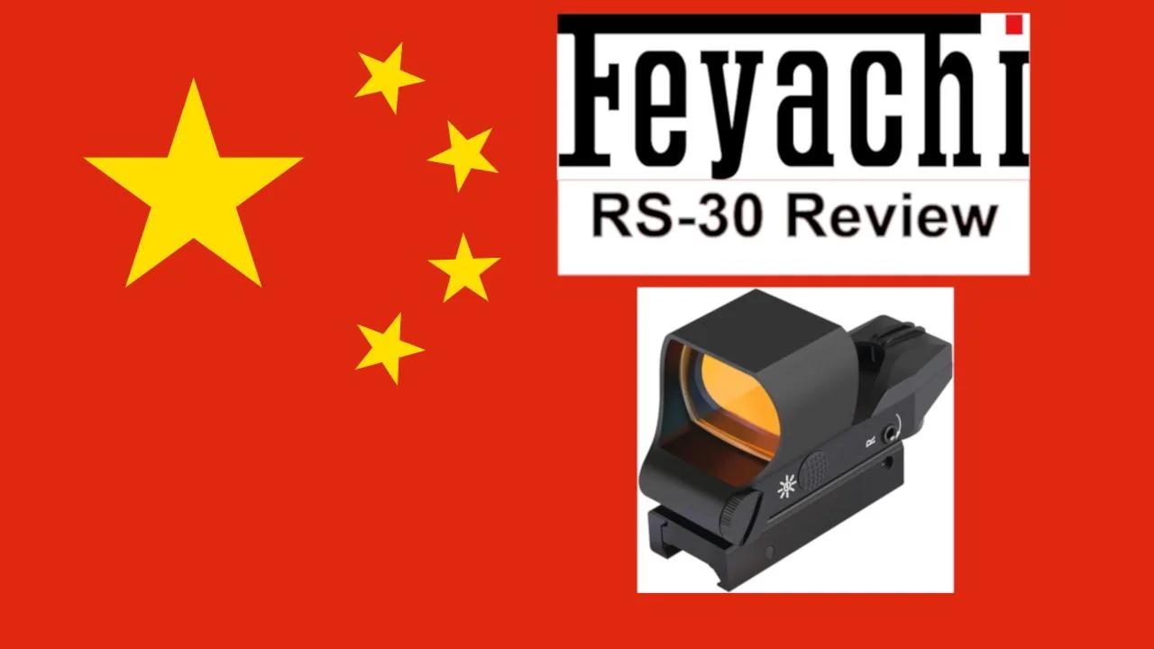 Punto De Mira Para Escopeta Mira Punto Rojo Feyachi RS-25 Con 4 Retículas - Para Airsoft Y Caza