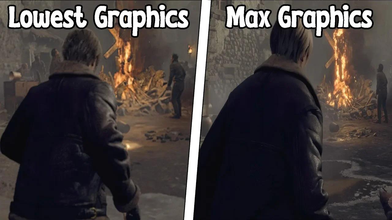 Resident Evil 4 Remake Lowest Vs Highest Graphics on PC Gameplay Comparison