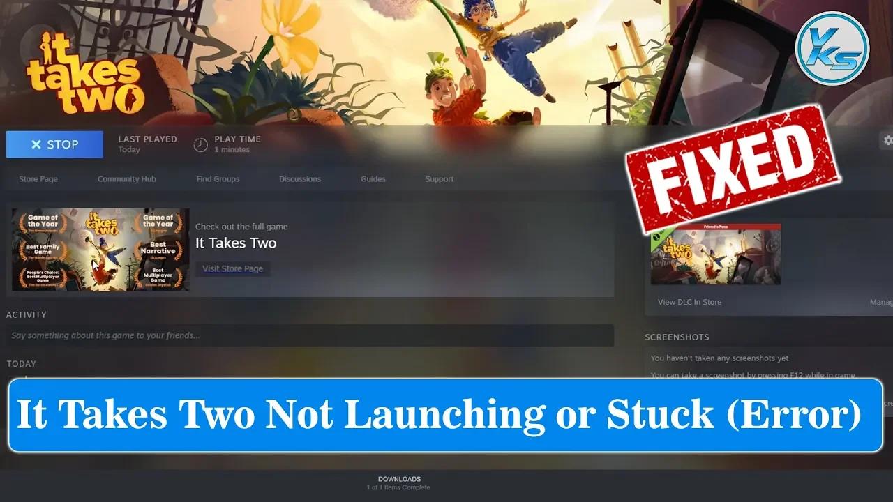 How To Fix It Takes Two Launching The Game Failed (Black Screen), Not ...