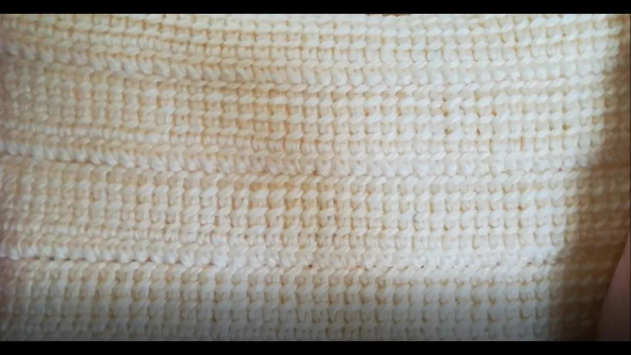 Crochet - Tunisian knitting blanket using a normal hook - Tutorial (Nr. 2)